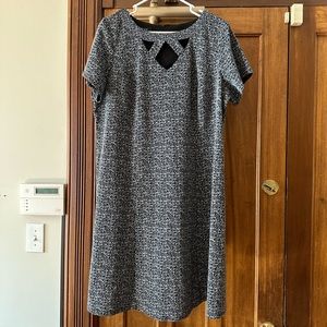 Black and white plus size dress